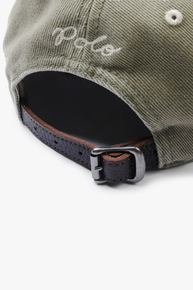 Washed twill ball cap Olive