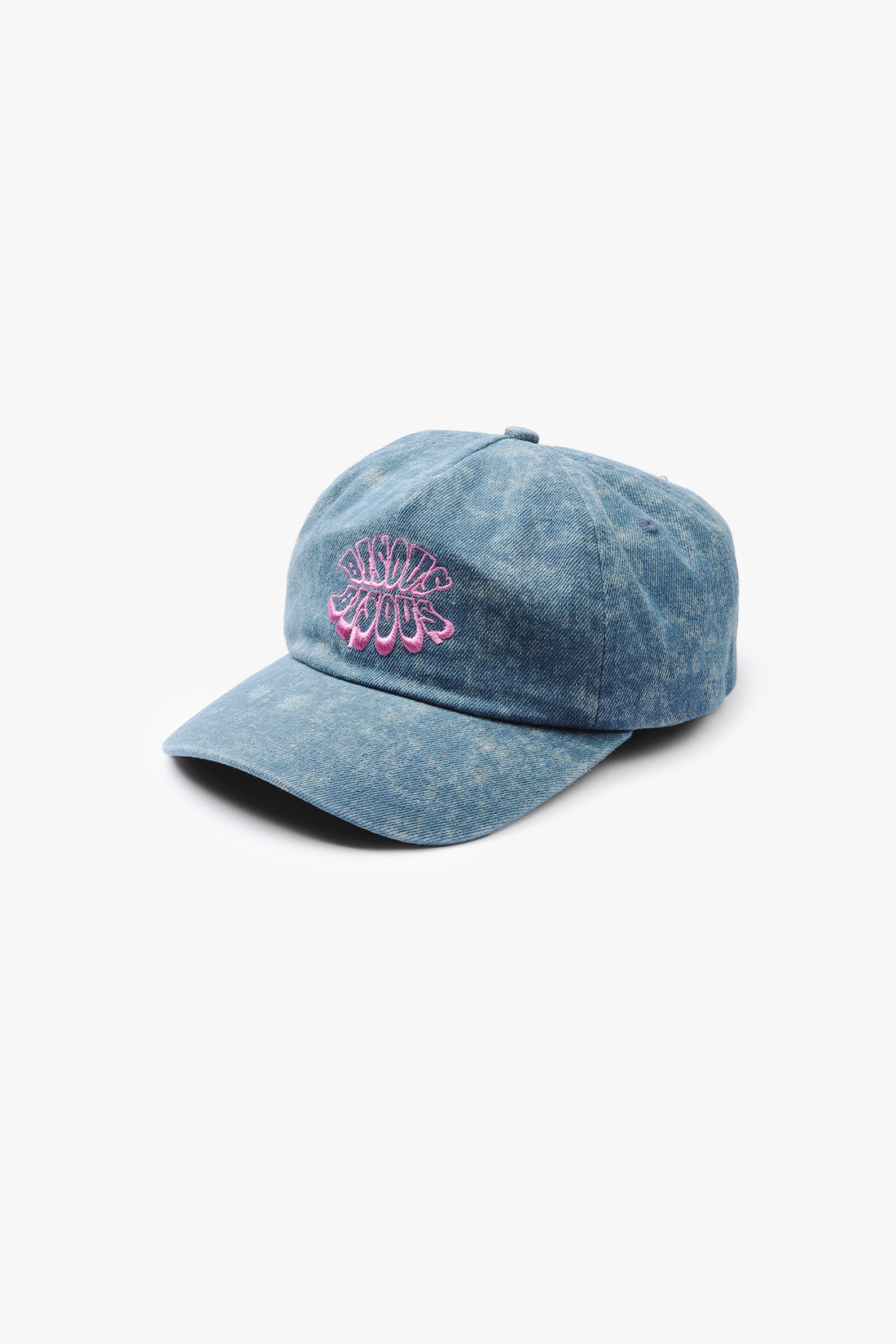 Caps lips Denim bleach