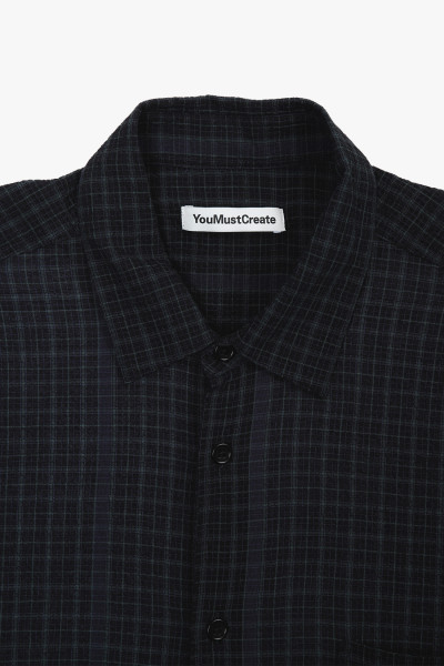 Ymc Curtis shirt Black/ green - GRADUATE STORE