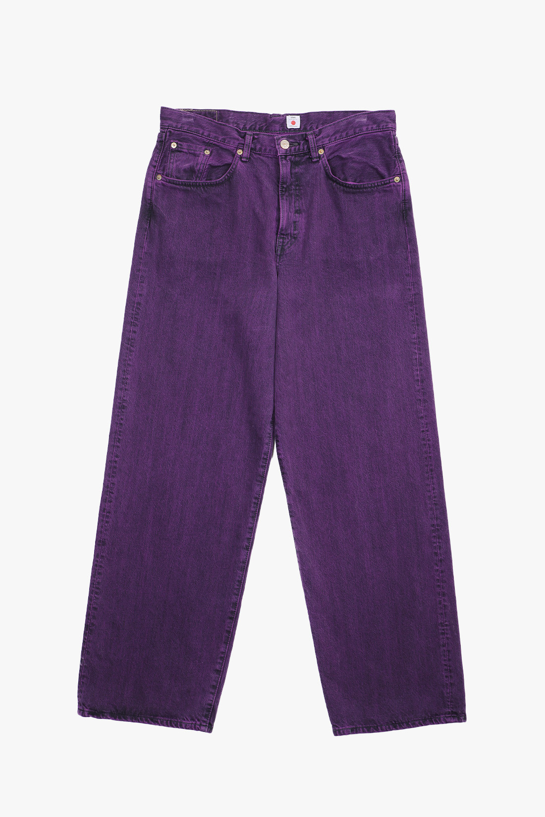 Wide pant kaihara Black purple dyed