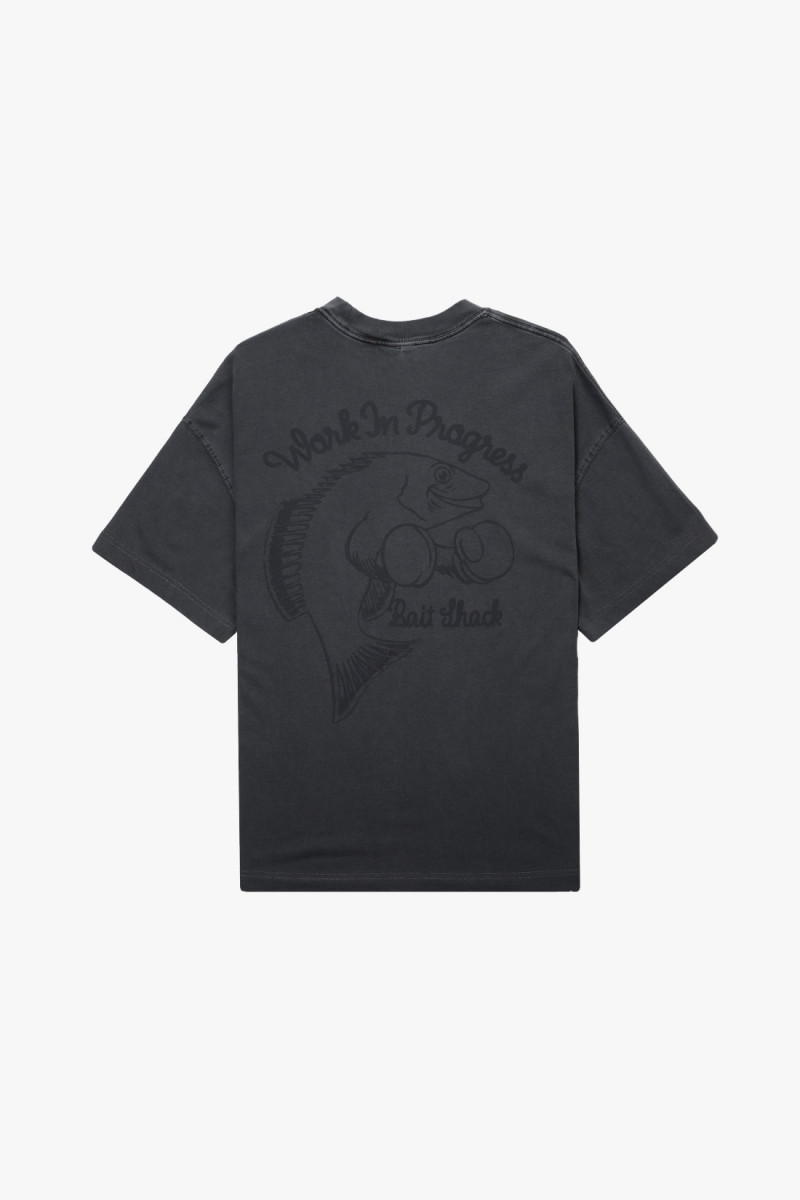 S/s bait shack tee Black garment dyed