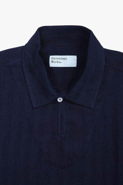 Universal works Button through polo Navy - GRADUATE STORE