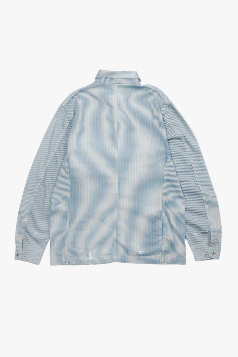 Utility jacket indigo hickory Blue