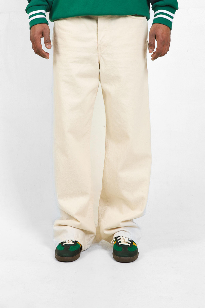 Wide pant red selvedge Natural