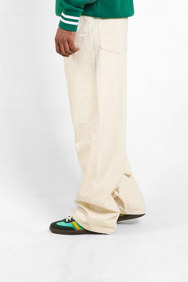 Wide pant red selvedge Natural