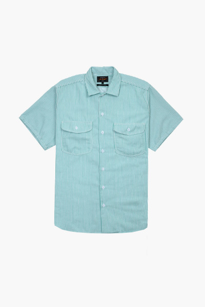 Work ss stripe coolmax Green