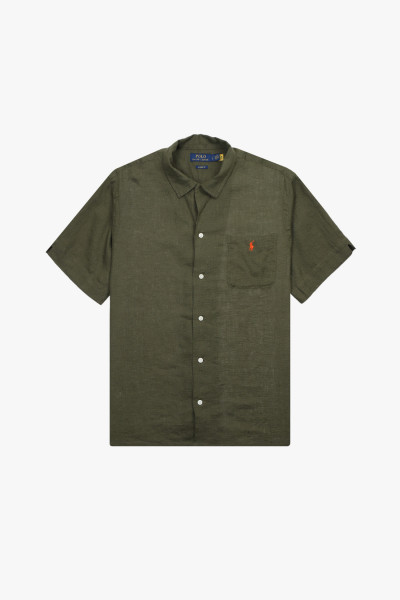 Classic fit linen camp...