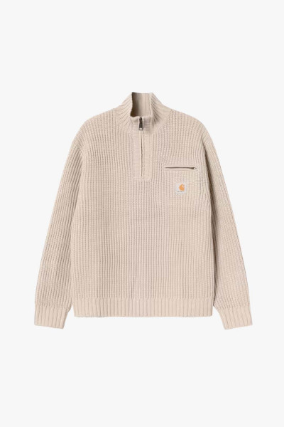 Carhartt wip Detroit half zip sweater Fleur de sel - GRADUATE STORE