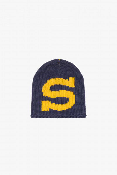 Skullcap knit burly s Navy