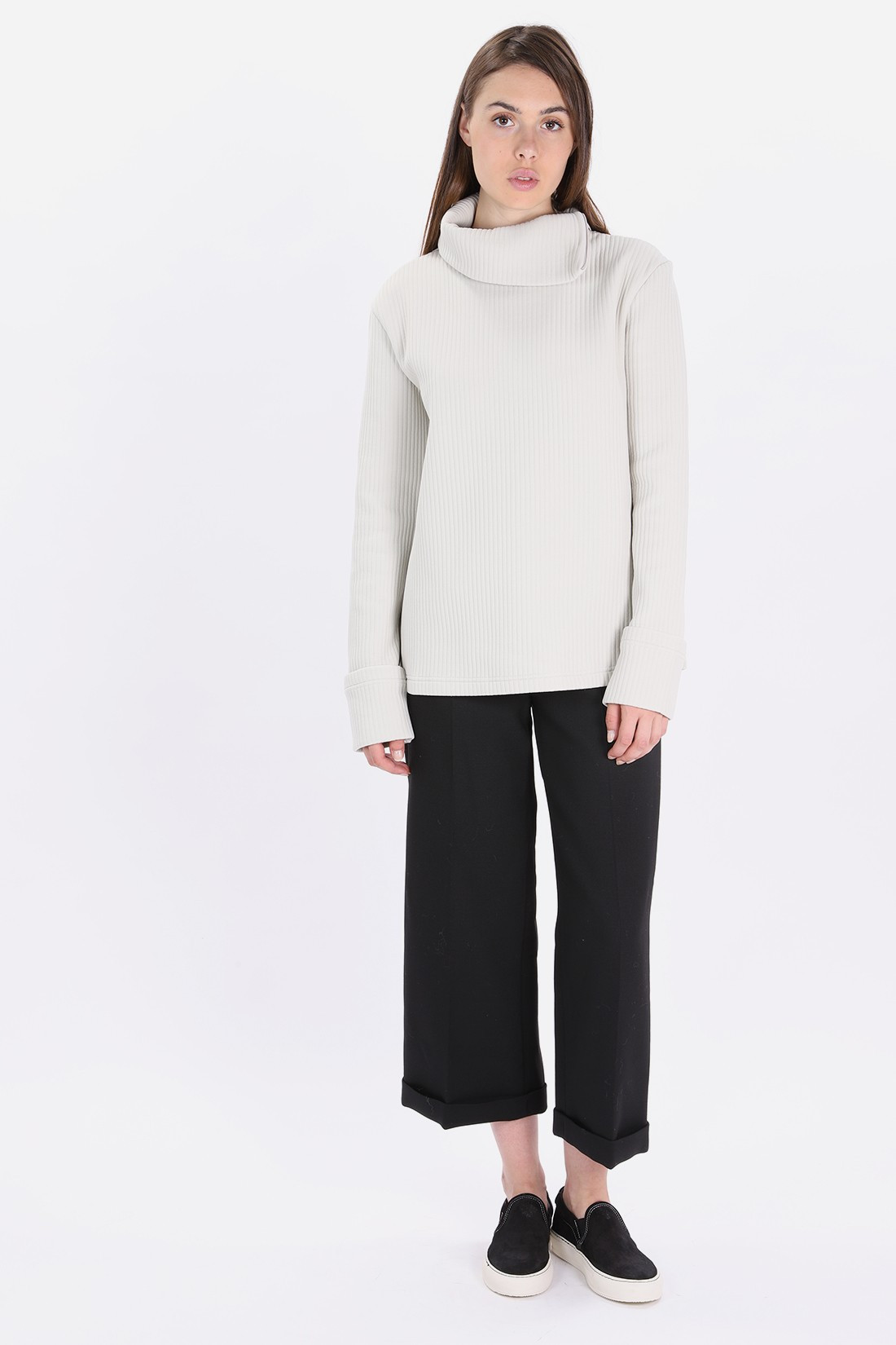 S32nc0552 zipped roll-neck Off white