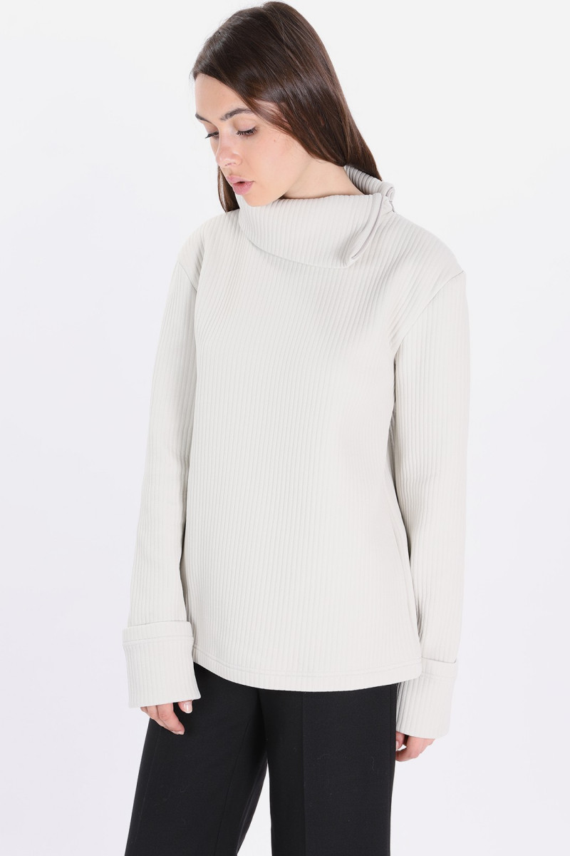 S32nc0552 zipped roll-neck Off white