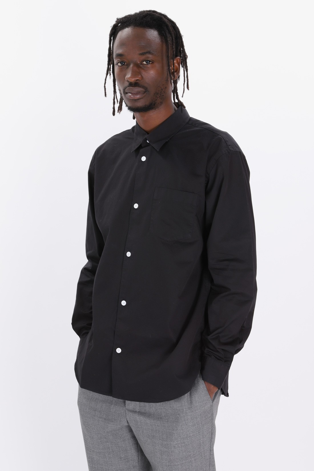 Pima cotton classic shirt Black