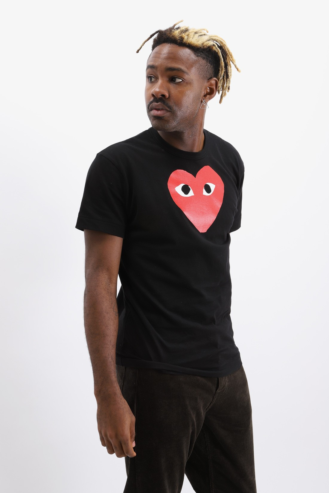 comme des garcons play t shirt black