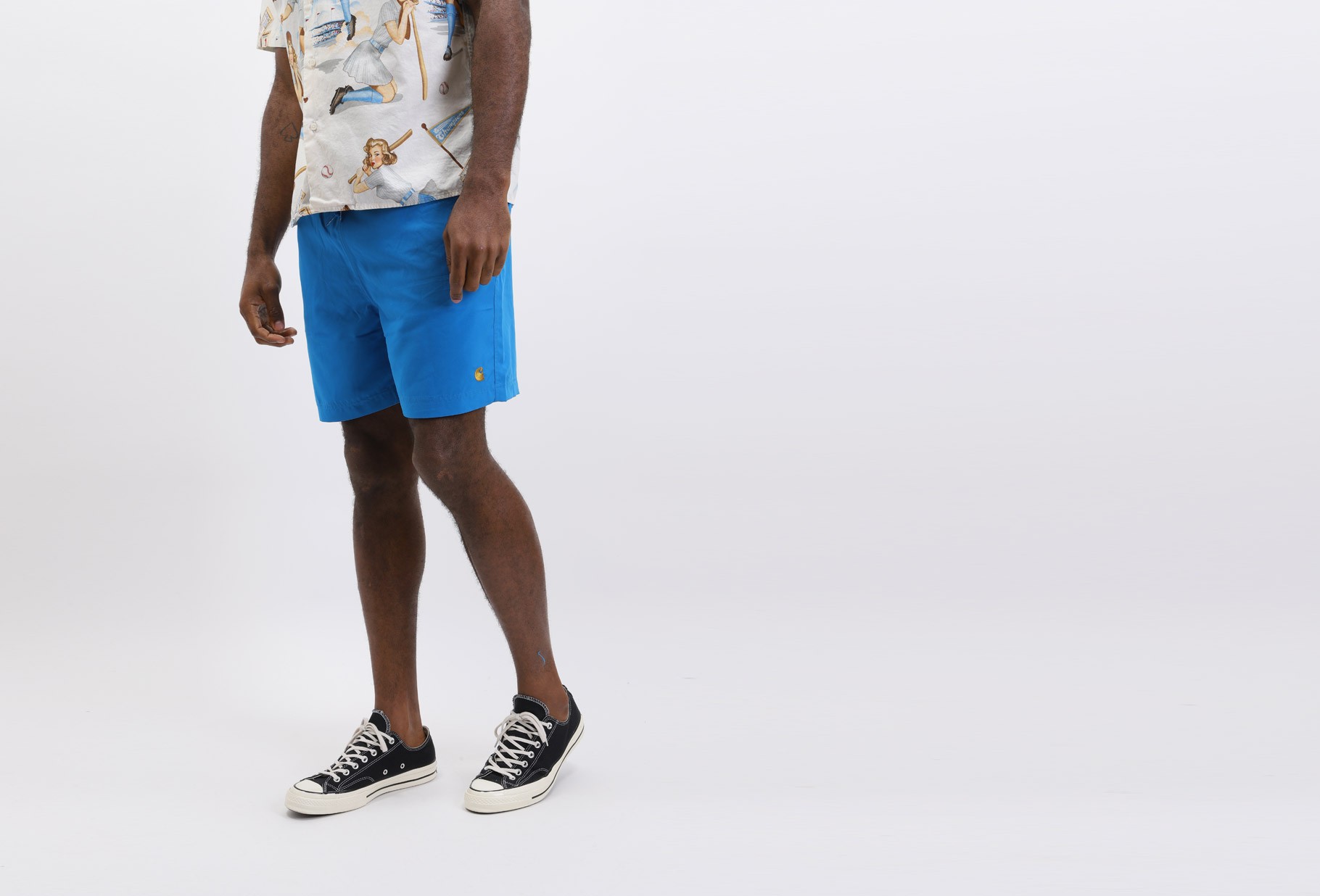 carhartt wip chase swim shorts