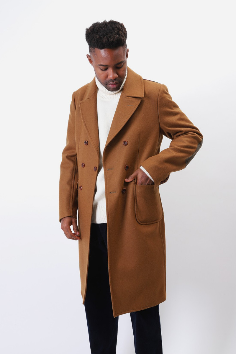 Wf-c016-051 classic wool coat Brown