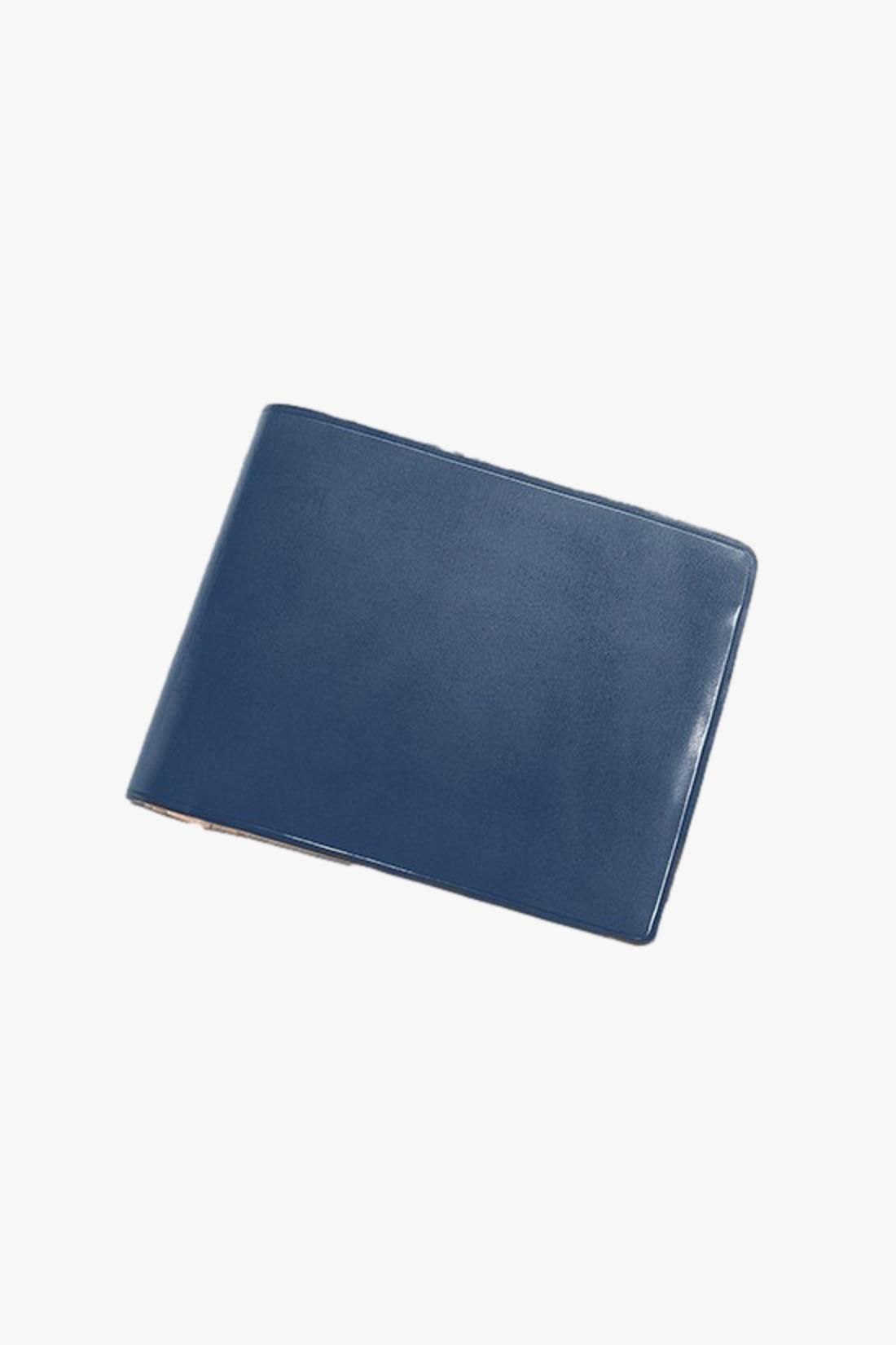 Bi-fold wallet with snap Poseidon blue