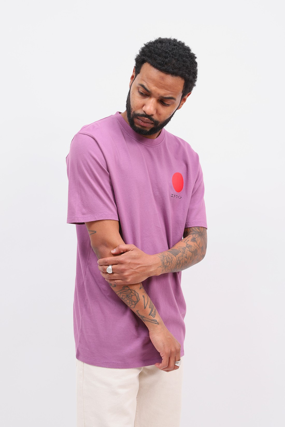 EDWIN / Japanese sun tee shirt Chinese violet