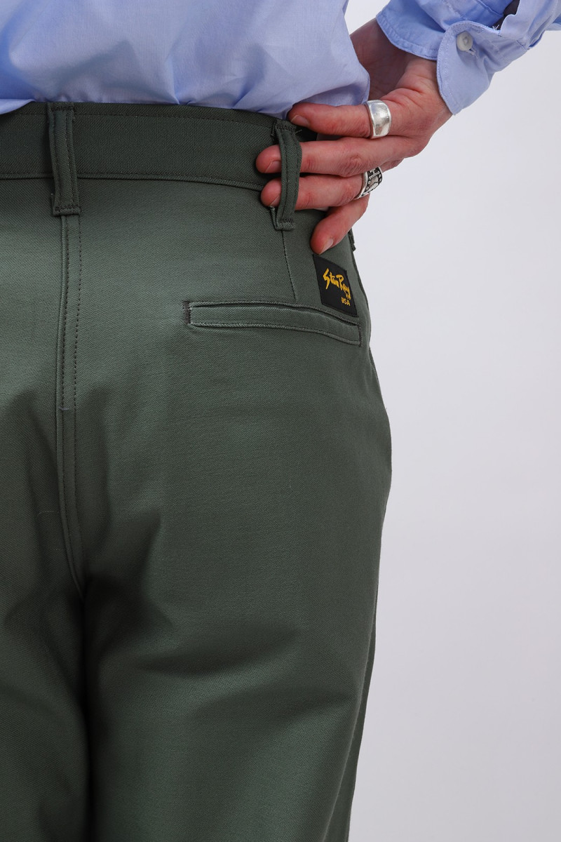 Easy chino Olive sateen