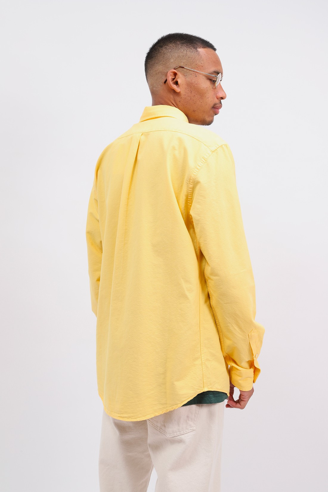 COLORFUL STANDARD / Organic button down shirt Lemon yellow