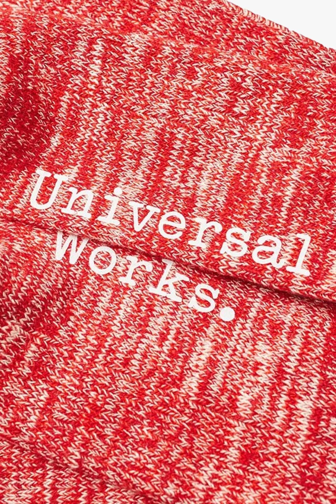 UNIVERSAL WORKS / Slub sock Red