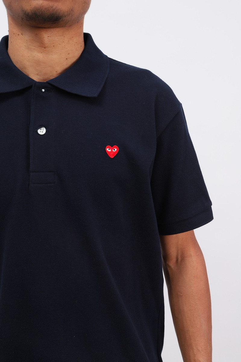 Play little red heart polo Navy