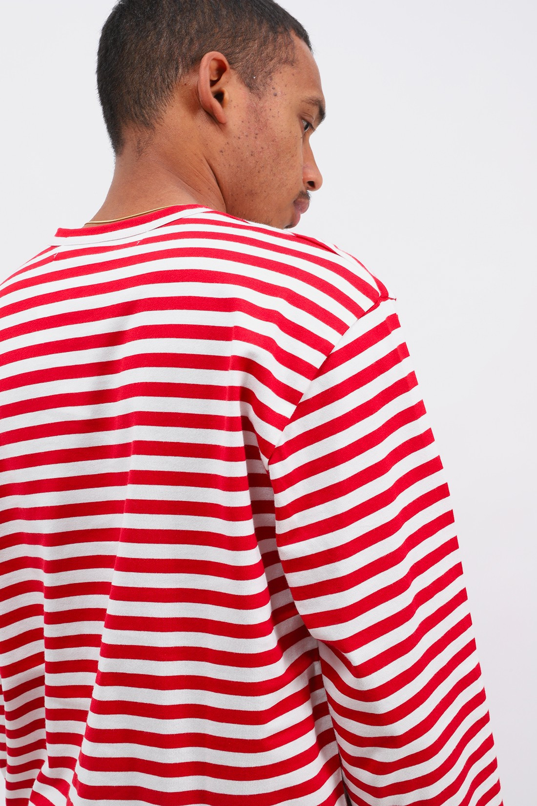 COMME DES GARÇONS PLAY / Play striped t-shirt Red white