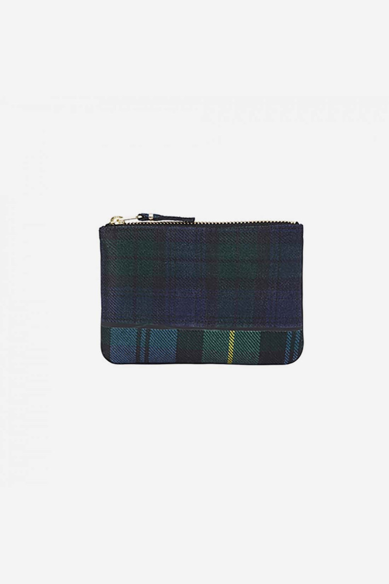 Cdg wallet tartan patchwork Green