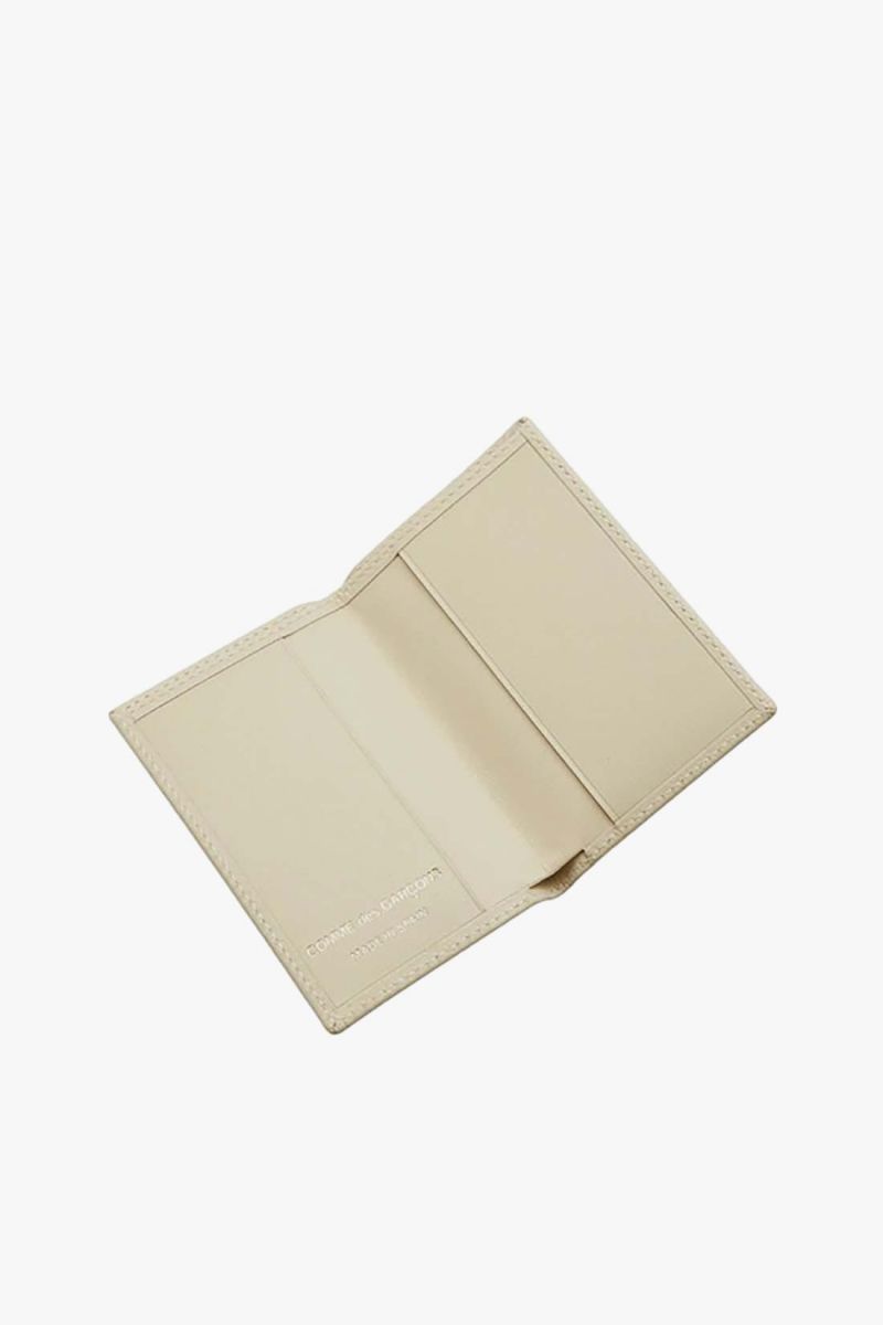 Cdg leather wallet classic White