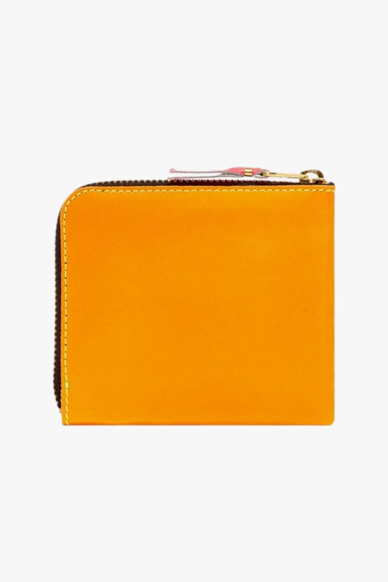 Cdg classic leather wallet Yellow light orange