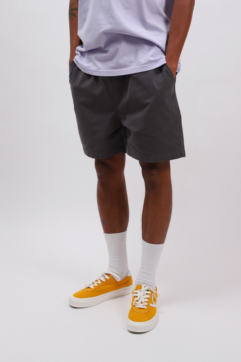 Classic organic twill shorts Lava grey