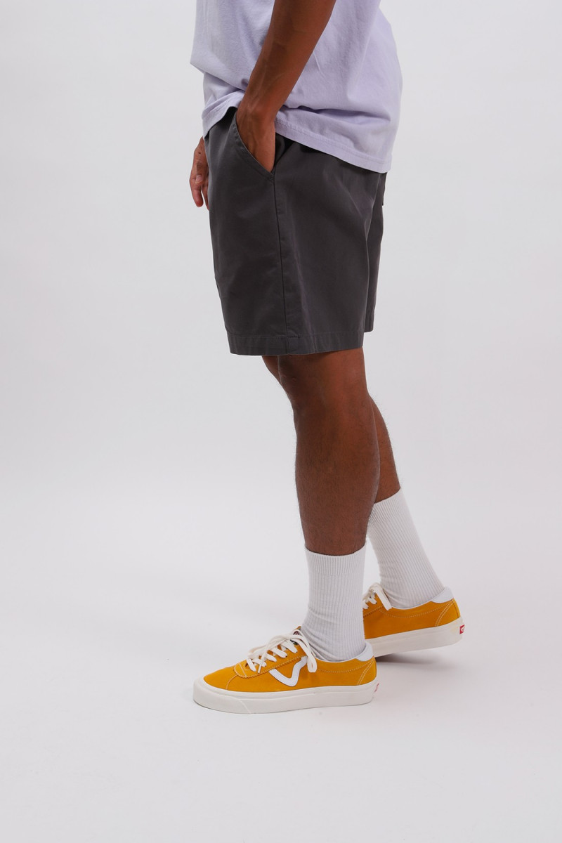 Classic organic twill shorts Lava grey