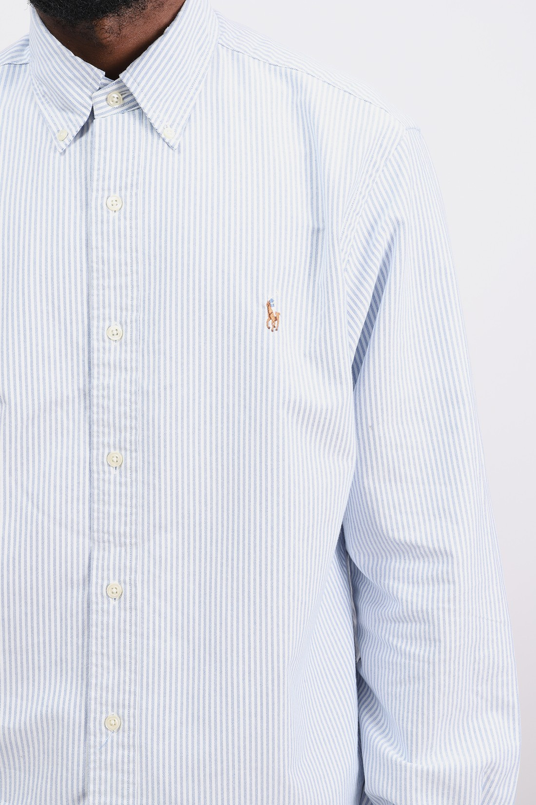POLO RALPH LAUREN / Custom fit oxford shirt Stripe blue