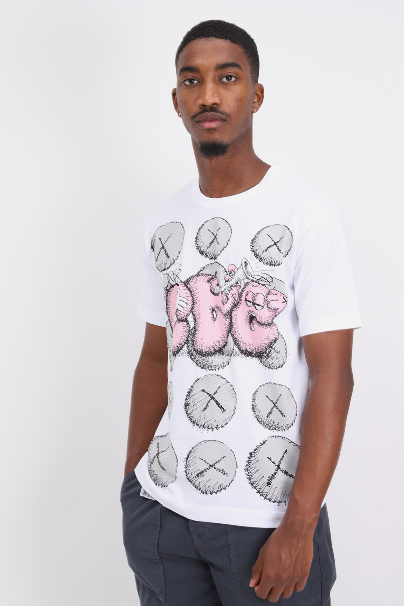 cdg x kaws t shirt