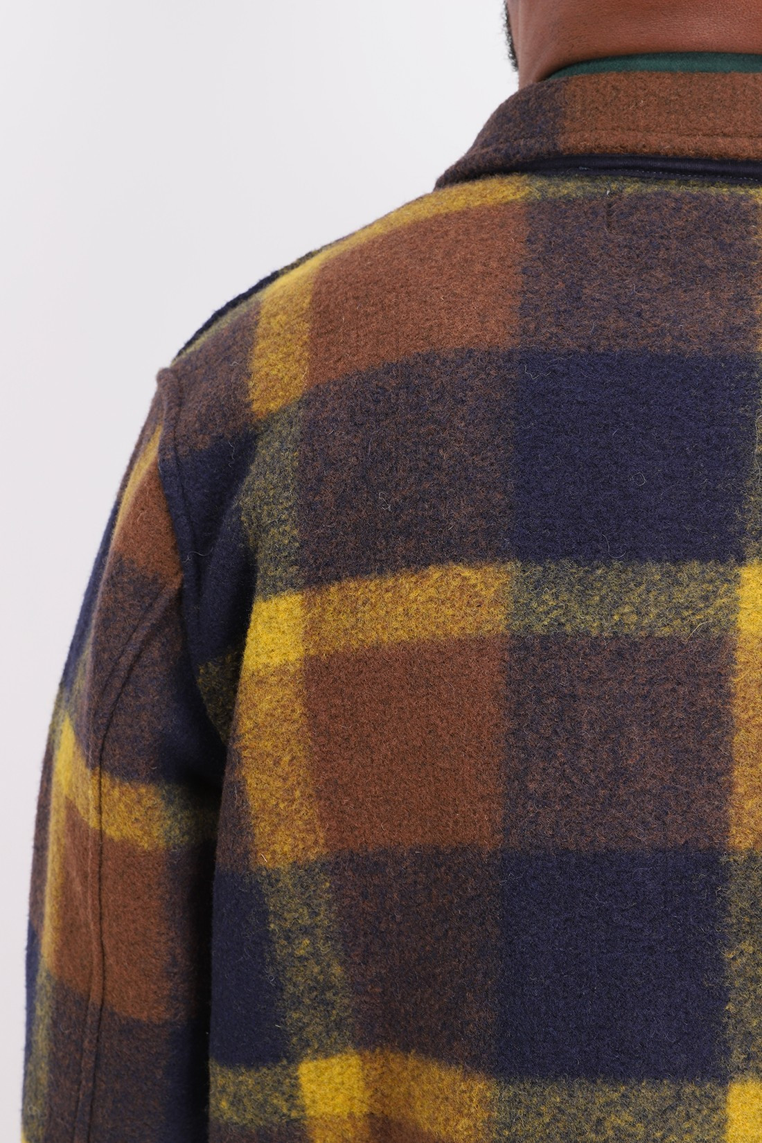 UNIVERSAL WORKS / Field jacket check Navy yellow
