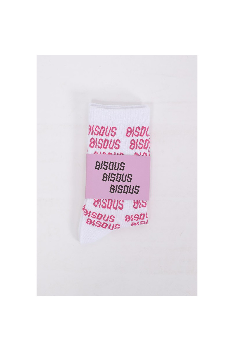 Socks all over bisous White/pink
