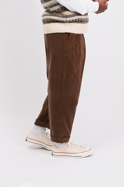 Beams plus 2pleats corduroy Golde brown - GRADUATE STORE