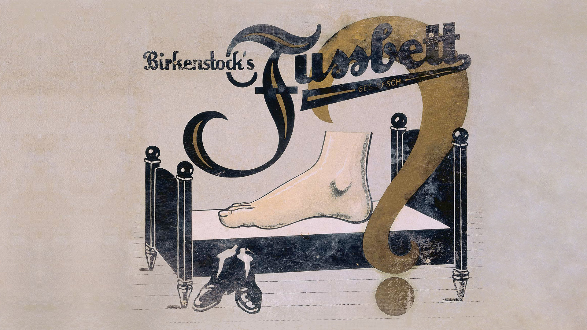 image d'archive montrant les lits de pied birkenstock
